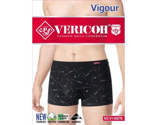 0Бокс. мужские Коттон+бамбук VERICON 9207 ассорти L-3XL (12/6 шт в уп)