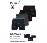 Боксери чоловічі PESAIL 80619  котон асорті різдвяні М-3XL (24/12 шт в уп)