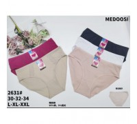 Трусы жен. MEDOSI 2631 ассорти  L-2XL ( 24шт в уп.)
