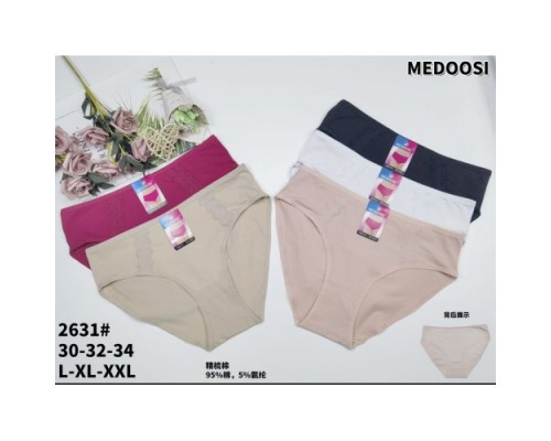Трусы жен. MEDOSI 2631 ассорти  L-2XL ( 24шт в уп.)