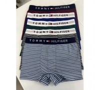 0Боксеры муж. ТOMMY НILFIGER  Коттон  в полоску (12 шт. в уп.)