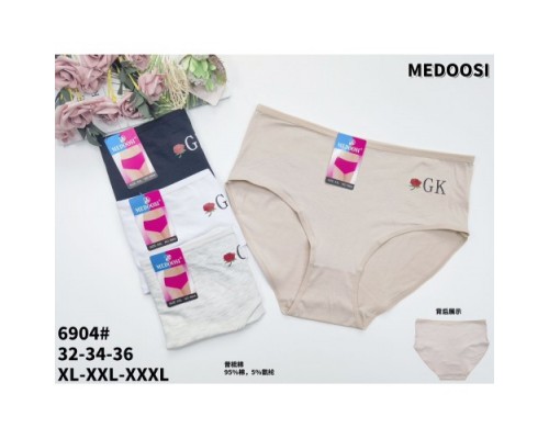Трусы жен. MEDOSI 6904  ассорти р-р XL-3XL ( 24 шт в уп.)
