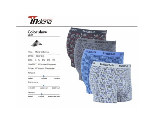 Боксеры Индена 81243 Хлопок L-4XL ассорти (6шт)