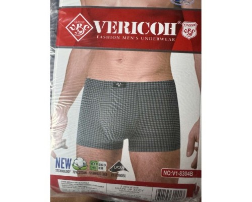 0Бокс. чоловічі Коттон+бамбук VERICON 8304 асорті XL-4XL (12/6 шт в уп)