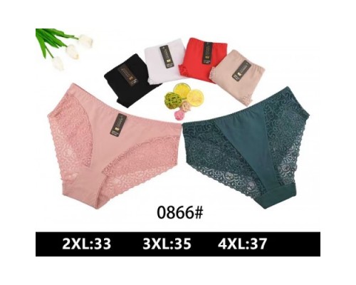 Труси дружин. Коттон NADIZI 0866 асорті р-р 2XL-4XL (24шт в уп.)