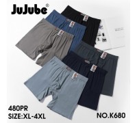 0Бокс. чоловічі подовжені Коттон+Бамбук JUJUBE 680 асорті XL-4XL (12/6 шт в уп)