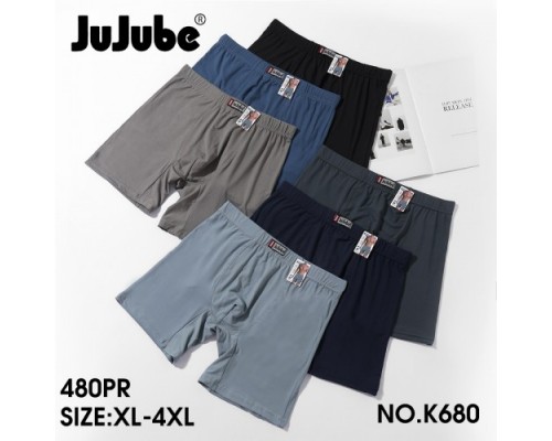 0Бокс. чоловічі подовжені Коттон+Бамбук JUJUBE 680 асорті XL-4XL (12/6 шт в уп)