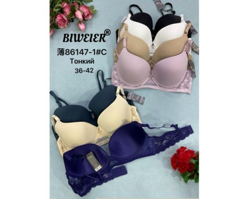 Бюст BIWIER 86147-1 C тонкий поролон 75-95 ( 6 штук в уп)