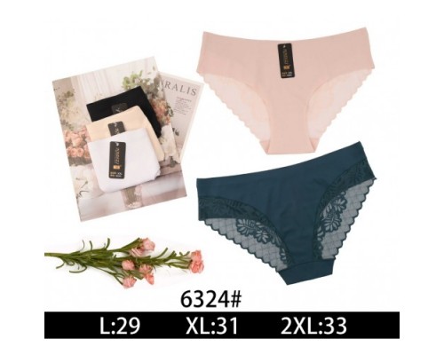 Трусы жен. NADIZI 6324  ассорти р-р L-2XL (24шт в уп.)