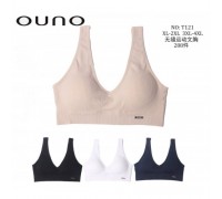 Топ  жен. OUNO 121  полиамид, вставная чашка ассорти в рубчик  XL-2XL; 3XL-4XL (12 шт в уп.)