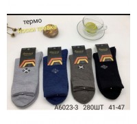 Носки муж. высокий  ТЕРМО полиєстер  ФЕННА 6023-3 ассорти 41-47 (10 шт в уп)