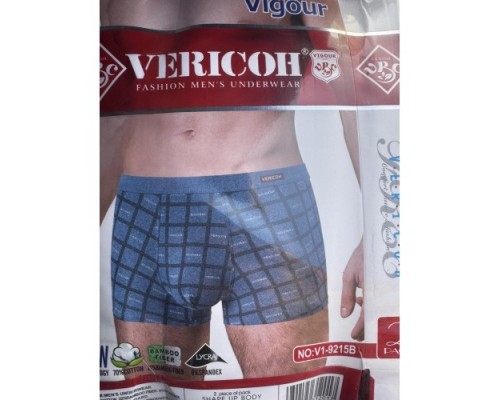 0Бокс. чоловічі Коттон+бамбук VERICON 9215 асорті XL-4XL (12/6 шт в уп)
