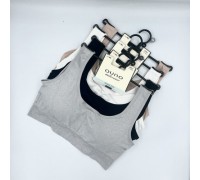 Топ жін. OUNO 6570-1  поліамід без застібки.вставна чашка  асорті M-L/XL-2XL (12 шт в уп.)