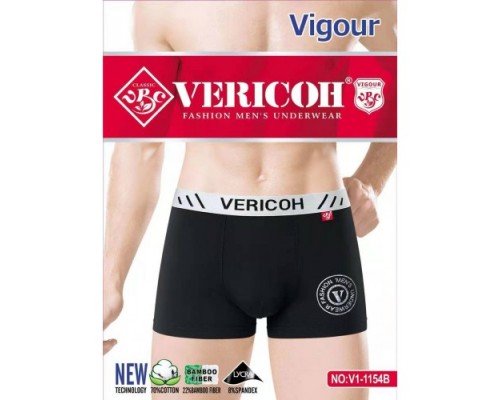 0Бокс. чоловічі Коттон+бамбук VERICON 1154 асорті XL-4XL (12/6 шт в уп)