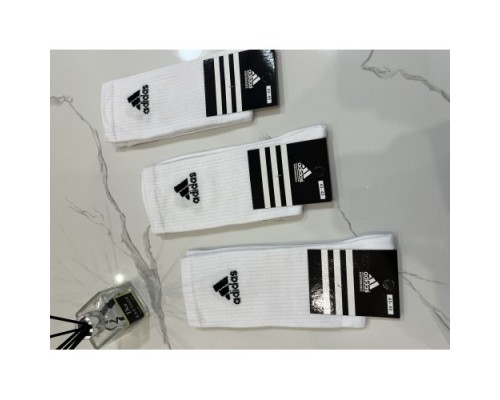Шкарпетки чоловічі з махровою стопою ADIDAS білі  ( 12 шт в уп)