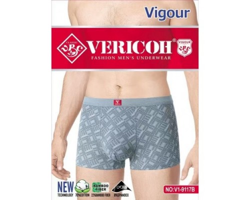 0Бокс. чоловічі Коттон+бамбук VERICON 9117 асорті XL-4XL (12/6 шт в уп)