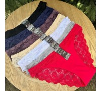 Труси бавовна+мереживо BIWIER 3027 асорті XL-3XL (24 шт. в уп)