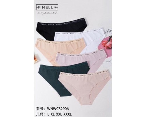 Трусы жен. FINELLA 82906  бесшовные ассорти р-р М-XL ( 24шт в уп.)