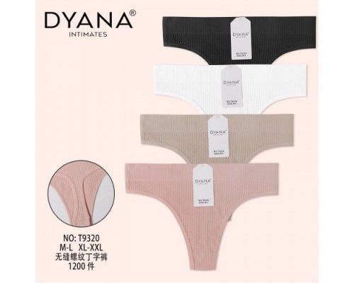 Стрінги дружин. DYANA 9320 поліамід в рубчик асорті ML/XL-2XL (24 шт в уп.)