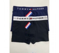 0Боксеры муж. TOMMY HILFIGER 8  Коттон черныйсиний  ХL-3XL (12 т. в уп.)