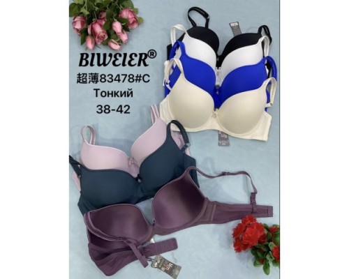 Бюст BIWIER 83478 C тонкий поролон молочный 75-95 ( 6 штук в уп)