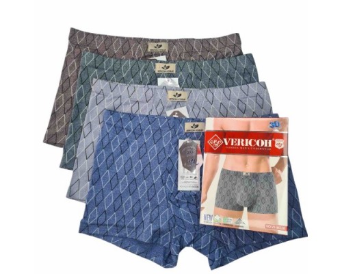 0Бокс. мужские Коттон+бамбук VERICON 9432 ассорти XL-4XL (12/6 шт в уп)