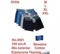 Боксеры муж. DROLE 3001 ассорти М-2XL (12 шт. в уп.)