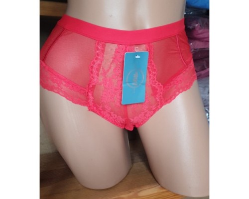 Трусы жен.  002 сетка+кружево    L-4XL (6 шт в уп.)