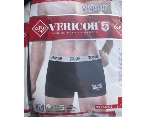 0Бокс. чоловічі Коттон+бамбук VERICON 1217 асорті ХL-4XL (12/6 шт в уп)