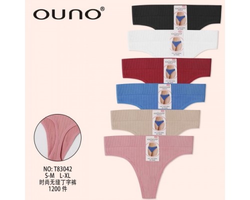 Стрінги дружин. OUNO 83042 поліамід асорті SM. L-XL. (24 шт в уп.)