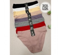Труси жін. АNTTIFU 3131 асорті Котон в рубчик ХL-3XL (24 шт в уп)