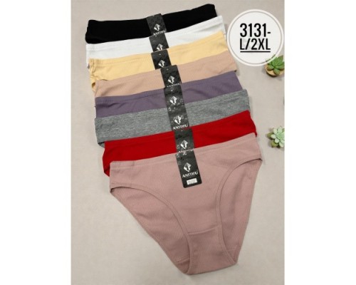 Труси жін. АNTTIFU 3131 асорті Котон в рубчик ХL-3XL (24 шт в уп)