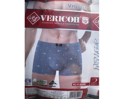 0Бокс. чоловічі Коттон+бамбук VERICON 9549 асорті ХL-4XL (12/6 шт в уп)