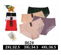 Трусы жен. Нейлон NADIZI 862 ассорти р-р 2XL-4XL (24шт в уп.)