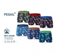 Боксери чоловічі PESAIL 80489 коттон асорті М-2XL (12 шт в уп)