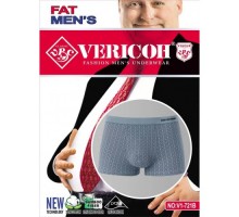 0Бокс. чоловічі батал Коттон + бамбук VERICON 721 асорті 5XL-7XL (12/6 шт в уп)