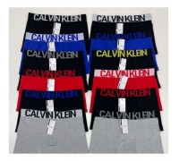 0Боксеры муж. Calvin Klein СК 15 Коттон цветное ассорти широкая резинка  ХL-3XL (12 шт. в уп.)