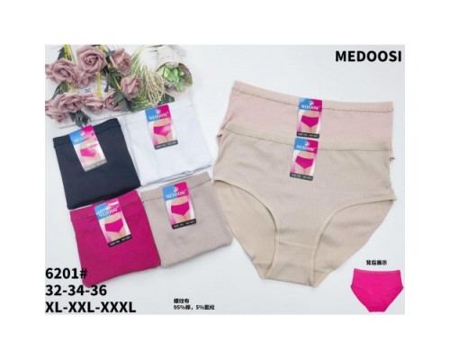 Трусы жен. MEDOSI 6201  ассорти р-р XL-3XL ( 24 шт в уп.)