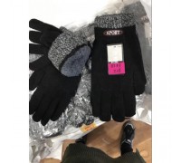Рукавички чоловік. вовна Корона 8133 чорні 2XL (12 шт в уп)