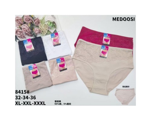 Трусы жен. MEDOSI 8415  ассорти  XL-4XL (24шт в уп.)