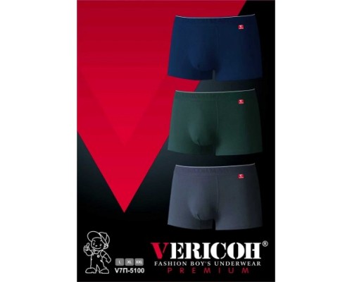 0Бокс. підліткові Коттон VERICON 5100 асорті L-2XL 8-14 років (12/6 шт в уп)