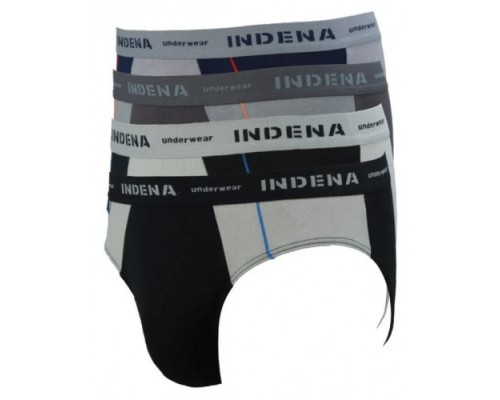 плавки INDENA 20309 хлопок 100% ассорти  L-4XL (12/6шт. в уп.)