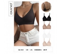 Топ  жен. OUNO 451 бесшовный, вставная чашка  на застежке ассорти  S/M-L/XL (12 шт в уп.)