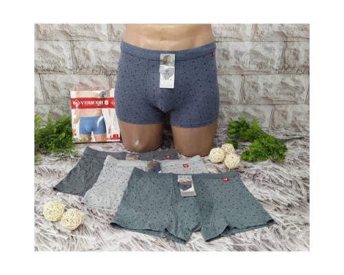 0Бокс. чоловічі Коттон+бамбук VERICON 9589 асорті ХL-4XL (12/6 шт в уп)