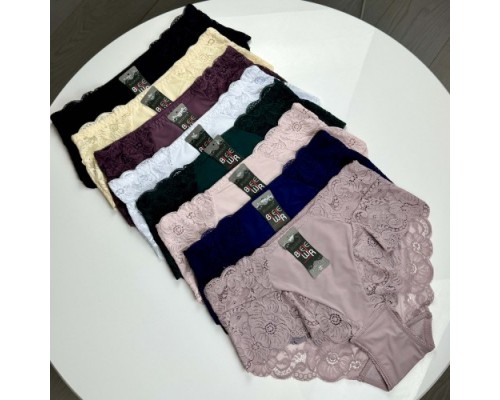 Труси фібра+мереживо BIWIER 239  асорті ХL-3XL (24 шт. в уп)