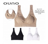 Топ  жен. OUNO 3172 полиамид вставная чашка , застежка сзади  ассорти  2XL-3XL/4XL-5XL (12 шт в уп.)