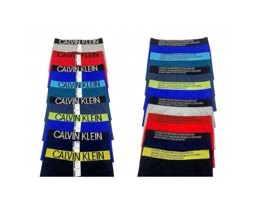 0Боксеры муж. Calvin Klein СК 20 Коттон ассорти   ХL-3XL (12 шт. в уп.)