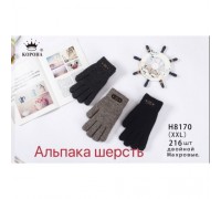 Перчатки муж.   шерсть Корона 8170 ассорти 2XL  (12 шт в уп)