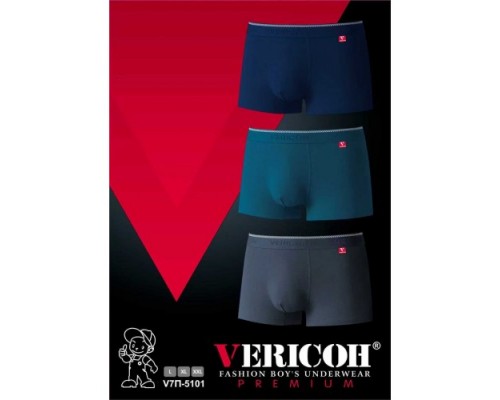 0Бокс. підліткові Коттон VERICON 5101 асорті L-2XL 8-14 років (12/6 шт в уп)