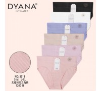 Трусы  жен. DYANA 3518 полиамид в рубчик ассорти   S-M/L-XL (24 шт в уп.)